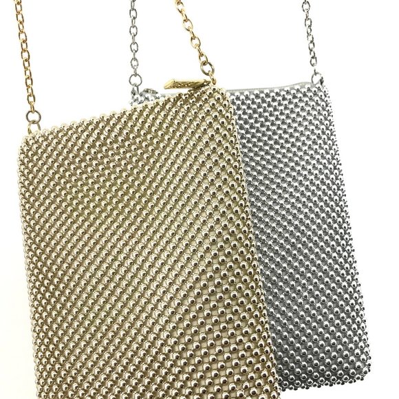 MUNDI Sparkle Mesh Ball Clutch Crossbody Bag - Picture 4 of 8